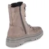 A single beige boot shown from the side and back on a white background. Produktbild-Vorschau