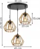 A diagram showing the dimensions of a pendant light fixture. Voir les images du produit