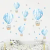 Blaue Babyelefant Wandsticker mit Heißluftballon und Produktbild-Vorschau 1