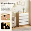 Commode à 4 tiroirs. Meuble de rangement blanc et en chêne. Voir les images du produit 6