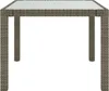 vidaXL Gartentisch 90x90x75 cm Gehärtetes Glas Poly Rattan Produktbild-Vorschau 3