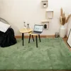A cozy living room setup with a green rug, nesting tables, a laptop, and decorative items. Náhled obrázku produktu