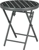 Gartentisch klappbar rund Hartglas, Klapptisch Balkontisch Produktbild-Vorschau 3