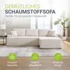 Juskys Sofa Coredo - Beige, moderne Couch aus Cord mit Produktbild-Vorschau 2