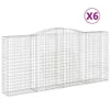 Gabionen mit Hochbogen 6 Stk. 400x50x180/200cm Verzinktes Produktbild-Vorschau 1