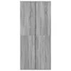 vidaXL Botník sivý Sonoma 80x39x178 cm Materiál na báze Náhľad obrázku produktu 3