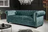 riess-ambiente Chesterfield 3er Sofa 205cm petrol Samt Produktbild-Vorschau 3