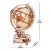 3D puzzle Svítící globus, ROKR, Dřevo, 180 dílků Náhled obrázku produktu 8