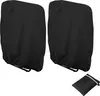Two black protective covers for garden chairs, with a small black storage bag below them, against a white background. Produktbild-Vorschau
