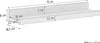 A diagram showing the dimensions of a shelf. Produktbild-Vorschau