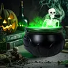Halloween-Dekoration, Hexenkessel mit Lichtern, Totenkopf Produktbild-Vorschau 5