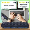 Hochwertiger aktiver USB 3.0 Hub für bis zu 7 Geräte – Produktbild-Vorschau 2