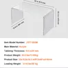 A clear acrylic C-shaped table with dimensions labeled. Náhľad obrázku produktu