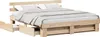 vidaXL Bettrahmen mit Kopfteil Braun 200 x 200 cm Massives Produktbild-Vorschau 1