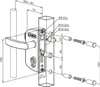 LAKZ4040 Serratura per cancello P1L, per tubo quadro da 40 Anteprima dell’immagine prodotto 3