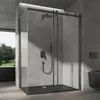 doporro Cabine de Douche Noir en Angle Montage Réversible Voir les images du produit 2