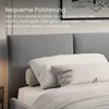 Lit double rembourré 140x200 cm velours gris | avec sommier Voir les images du produit 5