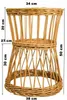 A wicker plant stand with dimensions indicated. Produktbild-Vorschau