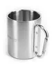 Edelstahl Tasse mit Karabinergriff Doppelwandig 250ml 125g Produktbild-Vorschau 5