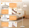 COSTWAY Rattan Stehlampe Wohnzimmer, 350° drehbar, E27, Produktbild-Vorschau 7