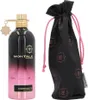 A bottle of Montale Starry Nights Eau de Parfum and a black drawstring pouch with pink accents. Náhled obrázku produktu