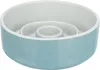 TRIXIE Slow Feeding Keramiknapf  - grau/blau - 0,9 l/ø 17 Produktbild-Vorschau 1