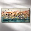 Leinwand Wanduhr Wandkunst Uhr 60x30 Gemälde Abstrakte Produktbild-Vorschau 2