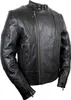 Herren Motorrad Lederjacke Biker Chopper Rocker Jacke mit Produktbild-Vorschau 3