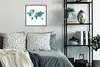 MuchoWow® MuchoWow® Gerahmtes Poster Weltkarte - Meer - Produktbild-Vorschau 6