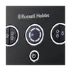 Close-up of the control panel of a black Russell Hobbs coffee machine, showing buttons and indicator lights. Produktbild-Vorschau