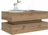 A modern, two-tiered coffee table with a wood-grain finish and LED lighting. Náhľad obrázku produktu