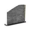 A cabin air filter with a pleated design and a white frame, set against a white background. Produktbild-Vorschau