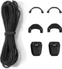 A bundle of black Salomon Quicklace components, including a cord and several plastic attachments, laid out on a white background. Náhled obrázku produktu