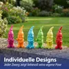 Gartenzwerg 6er Set Polyresin pink gelb grün rot orange Produktbild-Vorschau 4
