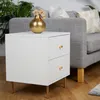 Relaxdays Nachttisch mit 2 Schubladen, Nachtschrank Produktbild-Vorschau 3
