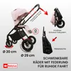 BabyLux® Kinderwagen 3in1 Set ROSSO, Rosa Faltbar Leicht Produktbild-Vorschau 8