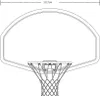A line drawing of a basketball hoop and net. Produktbild-Vorschau