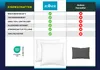 A comparison chart showing the features of Zollner pillows versus other manufacturers, with images of pillows at the bottom. Produktbild-Vorschau