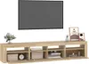 A TV stand with a television mounted above it. Náhled obrázku produktu