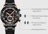 A diagram showing the functions of a watch's buttons and crown. Produktbild-Vorschau