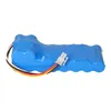 A blue battery pack with wires and a connector, isolated on a white background. Podgląd zdjęcia produktu