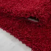 Teppich Wohnzimmer Hochflor Rot 160x160 Rund Unicolor - Produktbild-Vorschau 3