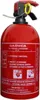 A red fire extinguisher with instructions and safety symbols on a white background. Podgląd zdjęcia produktu