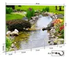 Wallario Schlüsselbrett aus Glas, Motiv: Blumen am Teich, Produktbild-Vorschau 2