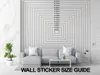 goldene florale Linienzeichnung – Decords Wandtattoo, Produktansicht 8 Anteprima dell’immagine prodotto