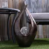 LED Solarleuchte Bronzefarben mit Glaskugel Höhe 50 cm Produktbild-Vorschau 6