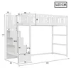 Merax Hochbett 90x200 cm mit Treppe, Regalen und Produktbild-Vorschau 7