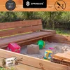 Springos® Sandkasten mit Sitzbänken 150 x 150 cm Produktbild-Vorschau 6