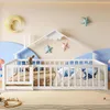 Merax Lit d'enfant 140x190 cm, Lit plat avec barre de Voir les images du produit 2
