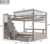 Merax Etagenbett 140x200 cm mit Treppe, Kinderbett für 2 Produktbild-Vorschau 7